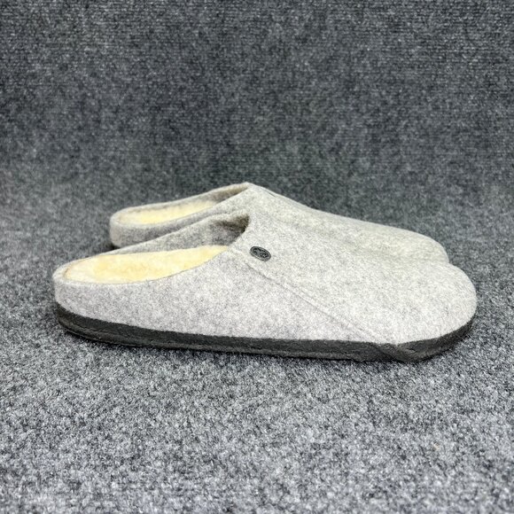 Birkenstock Zermatt Slippers Women's Size 10N Grey Shearling Slip On House Shoes - Picture 1 of 13